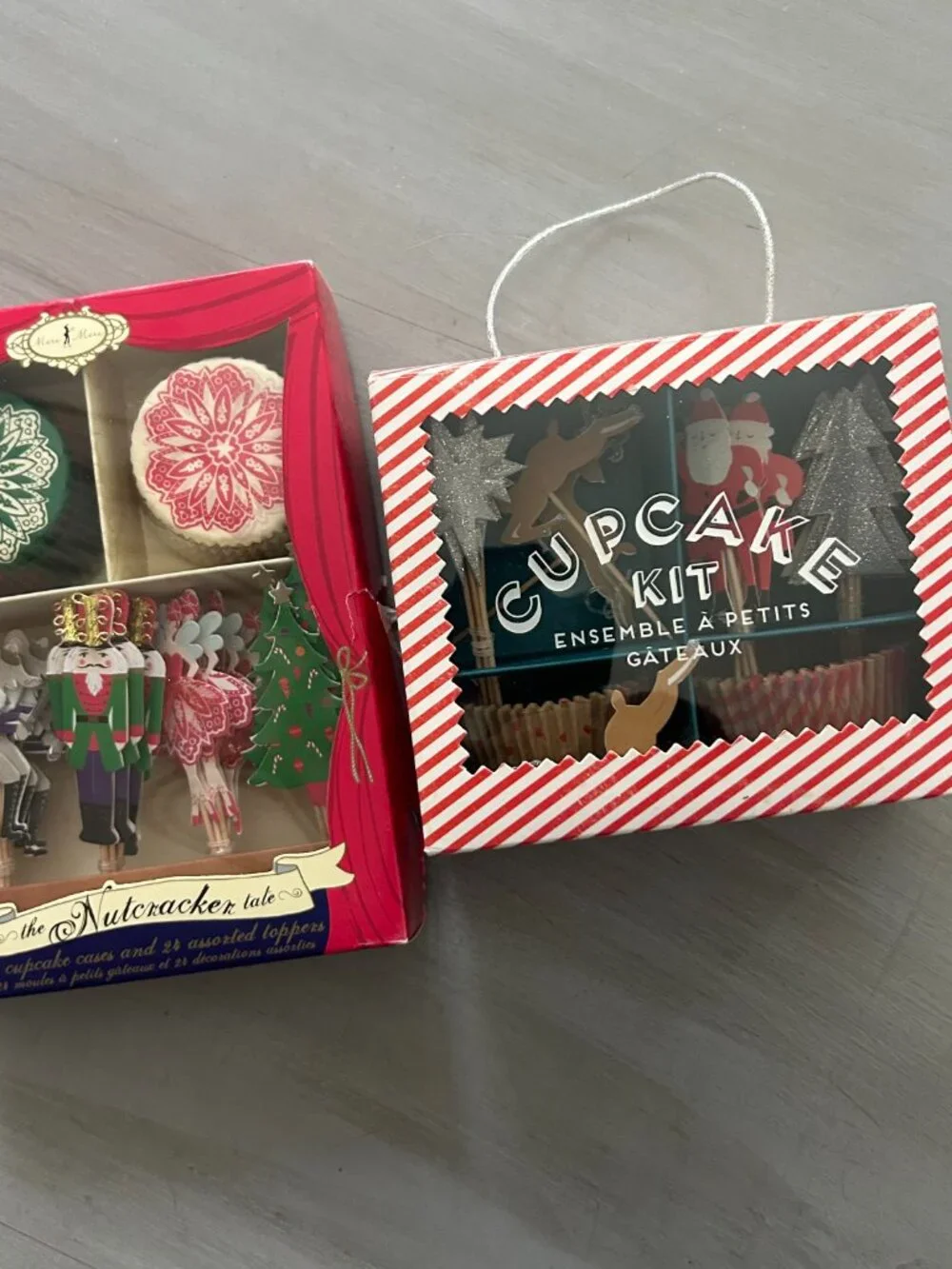 New Meri Meri Christmas Cupcake Decorating Kits Nutcracker & Jingle All The Way